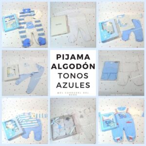 Pijamas Algodón Tonos Azules