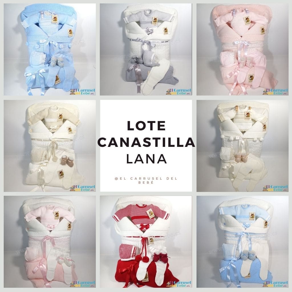 Canastilla bebe en tonos rosas y blancos para recien nacidos niñas